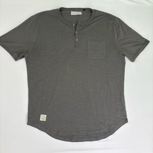 Five Four Charcoal Short Sleeve Henley